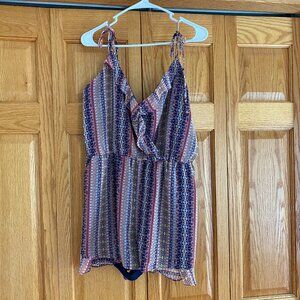 BCBGeneration Ruffle Paisley Romper